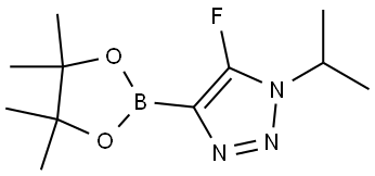 5-fluoro-1-isopropyl-4-(4,4,5,5-tetramethyl-1,3,2-dioxaborolan-2-yl)-1H-1,2,3-triazole Struktur