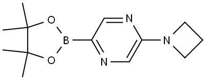 2-(azetidin-1-yl)-5-(4,4,5,5-tetramethyl-1,3,2-dioxaborolan-2-yl)pyrazine Struktur