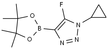 1-cyclopropyl-5-fluoro-4-(4,4,5,5-tetramethyl-1,3,2-dioxaborolan-2-yl)-1H-1,2,3-triazole Struktur