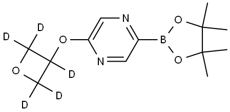 2-((oxetan-3-yl-d5)oxy)-5-(4,4,5,5-tetramethyl-1,3,2-dioxaborolan-2-yl)pyrazine Struktur