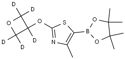 4-methyl-2-((oxetan-3-yl-d5)oxy)-5-(4,4,5,5-tetramethyl-1,3,2-dioxaborolan-2-yl)thiazole Struktur