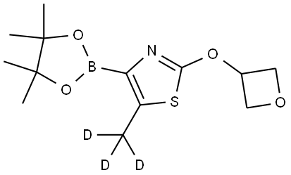 5-(methyl-d3)-2-(oxetan-3-yloxy)-4-(4,4,5,5-tetramethyl-1,3,2-dioxaborolan-2-yl)thiazole Struktur