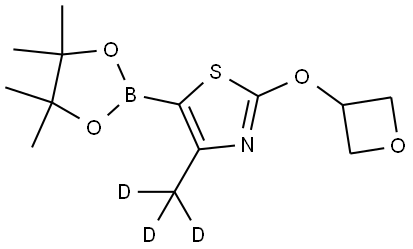 4-(methyl-d3)-2-(oxetan-3-yloxy)-5-(4,4,5,5-tetramethyl-1,3,2-dioxaborolan-2-yl)thiazole Struktur