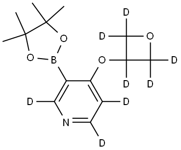 4-((oxetan-3-yl-d5)oxy)-3-(4,4,5,5-tetramethyl-1,3,2-dioxaborolan-2-yl)pyridine-2,5,6-d3 Struktur