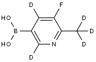 (5-fluoro-6-(methyl-d3)pyridin-3-yl-2,4-d2)boronic acid Struktur