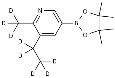 3-(ethyl-d5)-2-(methyl-d3)-5-(4,4,5,5-tetramethyl-1,3,2-dioxaborolan-2-yl)pyridine Struktur