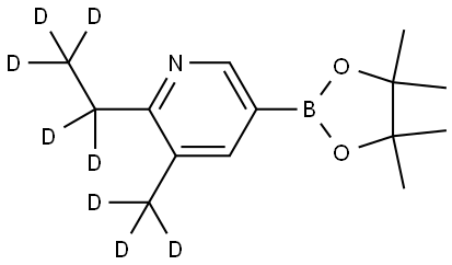 2-(ethyl-d5)-3-(methyl-d3)-5-(4,4,5,5-tetramethyl-1,3,2-dioxaborolan-2-yl)pyridine Struktur