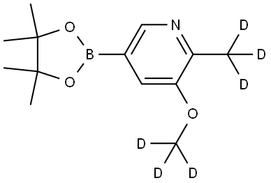 3-(methoxy-d3)-2-(methyl-d3)-5-(4,4,5,5-tetramethyl-1,3,2-dioxaborolan-2-yl)pyridine Struktur