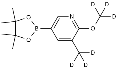 2-(methoxy-d3)-3-(methyl-d3)-5-(4,4,5,5-tetramethyl-1,3,2-dioxaborolan-2-yl)pyridine Struktur