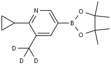 2-cyclopropyl-3-(methyl-d3)-5-(4,4,5,5-tetramethyl-1,3,2-dioxaborolan-2-yl)pyridine Struktur