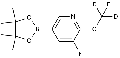 3-fluoro-2-(methoxy-d3)-5-(4,4,5,5-tetramethyl-1,3,2-dioxaborolan-2-yl)pyridine Struktur