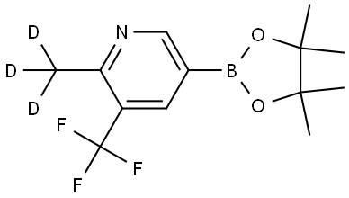 2-(methyl-d3)-5-(4,4,5,5-tetramethyl-1,3,2-dioxaborolan-2-yl)-3-(trifluoromethyl)pyridine Struktur