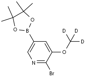 2-bromo-3-(methoxy-d3)-5-(4,4,5,5-tetramethyl-1,3,2-dioxaborolan-2-yl)pyridine Struktur