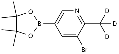 3-bromo-2-(methyl-d3)-5-(4,4,5,5-tetramethyl-1,3,2-dioxaborolan-2-yl)pyridine Struktur