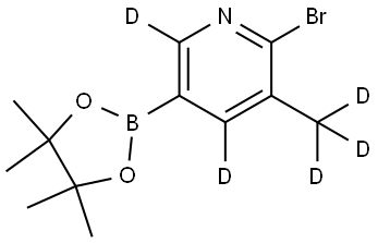 2-bromo-3-(methyl-d3)-5-(4,4,5,5-tetramethyl-1,3,2-dioxaborolan-2-yl)pyridine-4,6-d2 Struktur