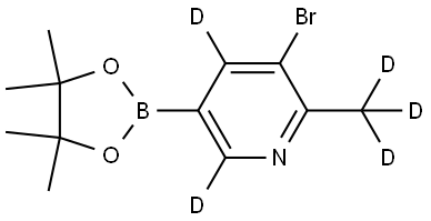 3-bromo-2-(methyl-d3)-5-(4,4,5,5-tetramethyl-1,3,2-dioxaborolan-2-yl)pyridine-4,6-d2 Struktur