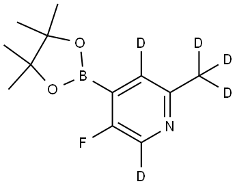 5-fluoro-2-(methyl-d3)-4-(4,4,5,5-tetramethyl-1,3,2-dioxaborolan-2-yl)pyridine-3,6-d2 Struktur