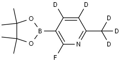 2-fluoro-6-(methyl-d3)-3-(4,4,5,5-tetramethyl-1,3,2-dioxaborolan-2-yl)pyridine-4,5-d2 Struktur