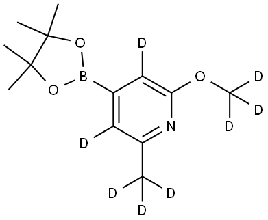 2-(methoxy-d3)-6-(methyl-d3)-4-(4,4,5,5-tetramethyl-1,3,2-dioxaborolan-2-yl)pyridine-3,5-d2 Struktur