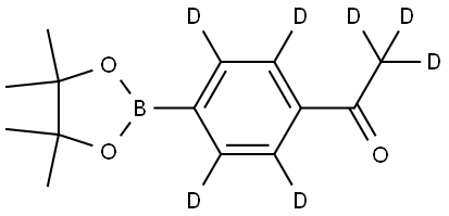 1-(4-(4,4,5,5-tetramethyl-1,3,2-dioxaborolan-2-yl)phenyl-2,3,5,6-d4)ethan-1-one-2,2,2-d3 Struktur