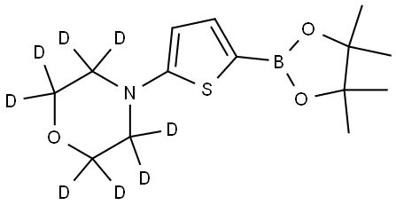 4-(5-(4,4,5,5-tetramethyl-1,3,2-dioxaborolan-2-yl)thiophen-2-yl)morpholine-2,2,3,3,5,5,6,6-d8 Struktur