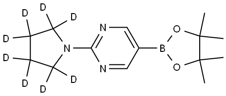 2-(pyrrolidin-1-yl-d8)-5-(4,4,5,5-tetramethyl-1,3,2-dioxaborolan-2-yl)pyrimidine Struktur