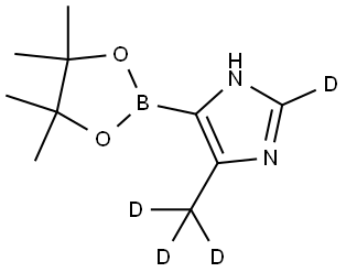 4-(methyl-d3)-5-(4,4,5,5-tetramethyl-1,3,2-dioxaborolan-2-yl)-1H-imidazole-2-d Struktur