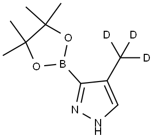 4-(methyl-d3)-3-(4,4,5,5-tetramethyl-1,3,2-dioxaborolan-2-yl)-1H-pyrazole Struktur