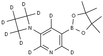 3-(azetidin-1-yl-d6)-5-(4,4,5,5-tetramethyl-1,3,2-dioxaborolan-2-yl)pyridine-2,4,6-d3 Struktur