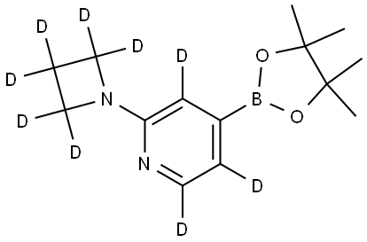 2-(azetidin-1-yl-d6)-4-(4,4,5,5-tetramethyl-1,3,2-dioxaborolan-2-yl)pyridine-3,5,6-d3 Struktur