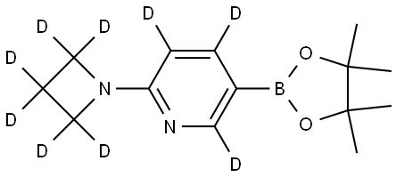 2-(azetidin-1-yl-d6)-5-(4,4,5,5-tetramethyl-1,3,2-dioxaborolan-2-yl)pyridine-3,4,6-d3 Struktur