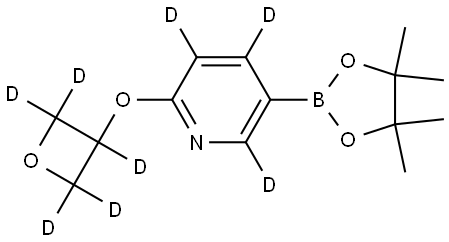 2-((oxetan-3-yl-d5)oxy)-5-(4,4,5,5-tetramethyl-1,3,2-dioxaborolan-2-yl)pyridine-3,4,6-d3 Struktur