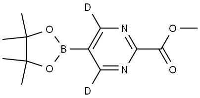 Methyl 5-(4,4,5,5-tetramethyl-1,3,2-dioxaborolan-2-yl)pyrimidine-2-carboxylate-d2 Struktur