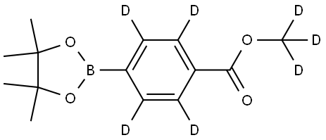 methyl-d3 4-(4,4,5,5-tetramethyl-1,3,2-dioxaborolan-2-yl)benzoate-2,3,5,6-d4 Struktur