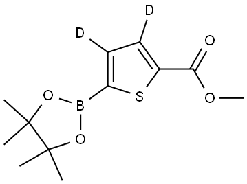 methyl 5-(4,4,5,5-tetramethyl-1,3,2-dioxaborolan-2-yl)thiophene-2-carboxylate-3,4-d2 Struktur