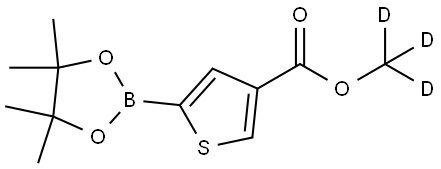 methyl-d3 5-(4,4,5,5-tetramethyl-1,3,2-dioxaborolan-2-yl)thiophene-3-carboxylate Struktur