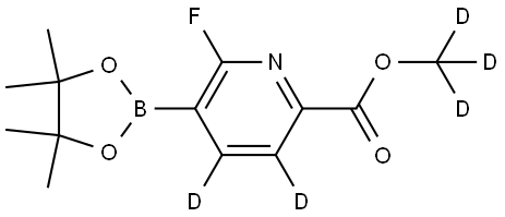 methyl-d3 6-fluoro-5-(4,4,5,5-tetramethyl-1,3,2-dioxaborolan-2-yl)picolinate-3,4-d2 Struktur