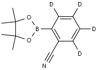 2-(4,4,5,5-tetramethyl-1,3,2-dioxaborolan-2-yl)benzonitrile-3,4,5,6-d4 Struktur