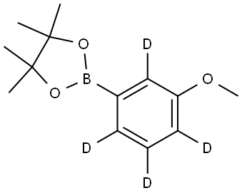 2-(3-methoxyphenyl-2,4,5,6-d4)-4,4,5,5-tetramethyl-1,3,2-dioxaborolane Struktur