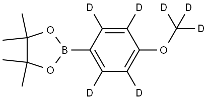 2-(4-(methoxy-d3)phenyl-2,3,5,6-d4)-4,4,5,5-tetramethyl-1,3,2-dioxaborolane Struktur