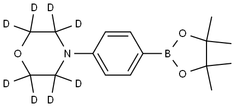 4-(4-(4,4,5,5-tetramethyl-1,3,2-dioxaborolan-2-yl)phenyl)morpholine-2,2,3,3,5,5,6,6-d8 Struktur