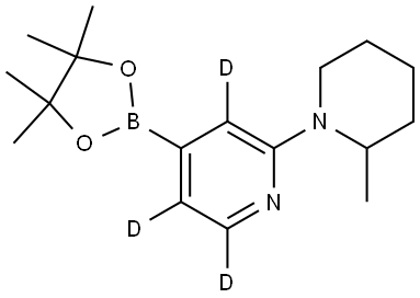 2-(2-methylpiperidin-1-yl)-4-(4,4,5,5-tetramethyl-1,3,2-dioxaborolan-2-yl)pyridine-3,5,6-d3 Struktur