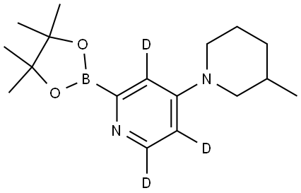 4-(3-methylpiperidin-1-yl)-2-(4,4,5,5-tetramethyl-1,3,2-dioxaborolan-2-yl)pyridine-3,5,6-d3 Struktur