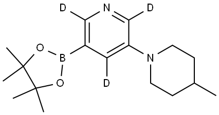 3-(4-methylpiperidin-1-yl)-5-(4,4,5,5-tetramethyl-1,3,2-dioxaborolan-2-yl)pyridine-2,4,6-d3 Struktur