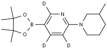 2-(3-methylpiperidin-1-yl)-5-(4,4,5,5-tetramethyl-1,3,2-dioxaborolan-2-yl)pyridine-3,4,6-d3 Struktur