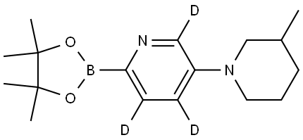 5-(3-methylpiperidin-1-yl)-2-(4,4,5,5-tetramethyl-1,3,2-dioxaborolan-2-yl)pyridine-3,4,6-d3 Struktur