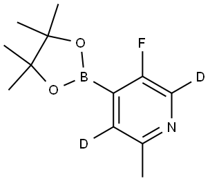 5-fluoro-2-methyl-4-(4,4,5,5-tetramethyl-1,3,2-dioxaborolan-2-yl)pyridine-3,6-d2 Struktur