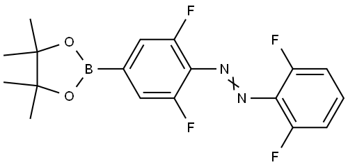 4-boron-pinacolato-2,2’,6,6’-tetrafluoroazobenzene Struktur