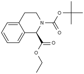 2-(tert-butyl) 1-ethyl (R)-3,4-dihydroisoquinoline-1,2(1H)-dicarboxylate Struktur