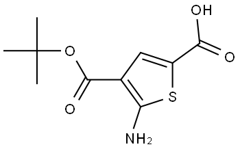 2,4-Thiophenedicarboxylic acid, 5-amino-, 4-(1,1-dimethylethyl) ester Struktur